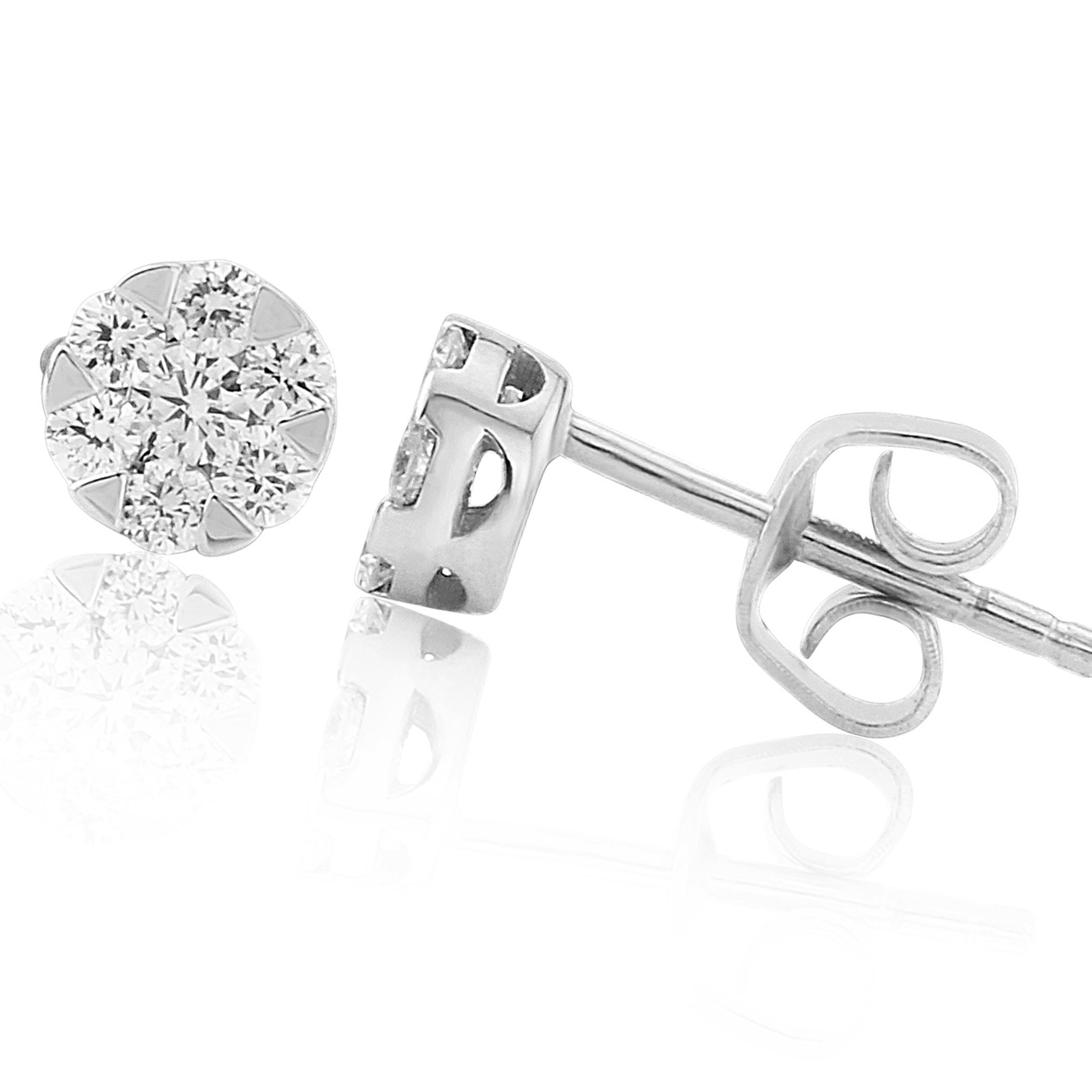diamond cluster earring